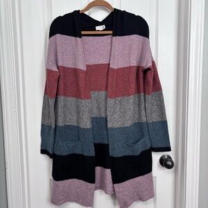 Colorblock Open Duster Cardigan | SO M